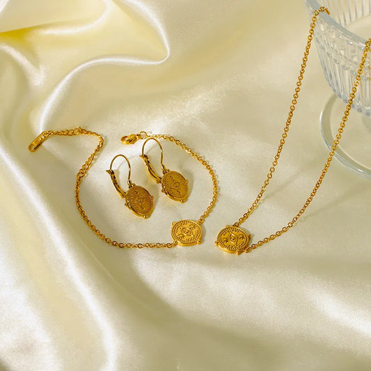 Eye Charm Gold Chain Bracelet