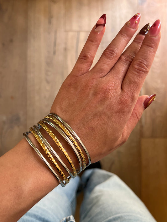 Gold Silver Bangle