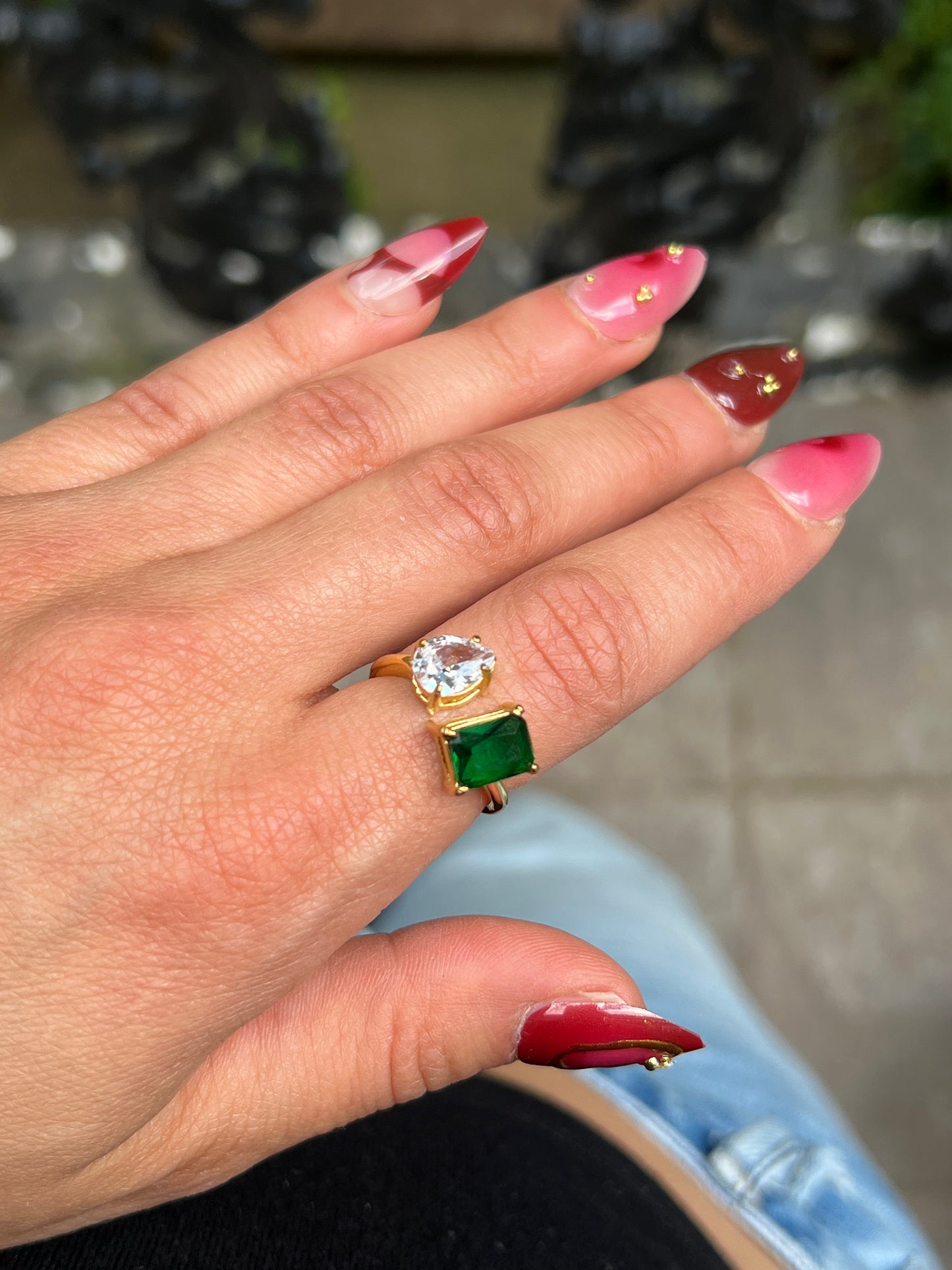 Diamond and Emerald Ring