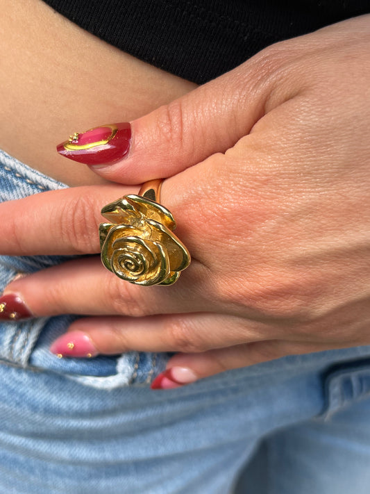 Gold Rose Ring