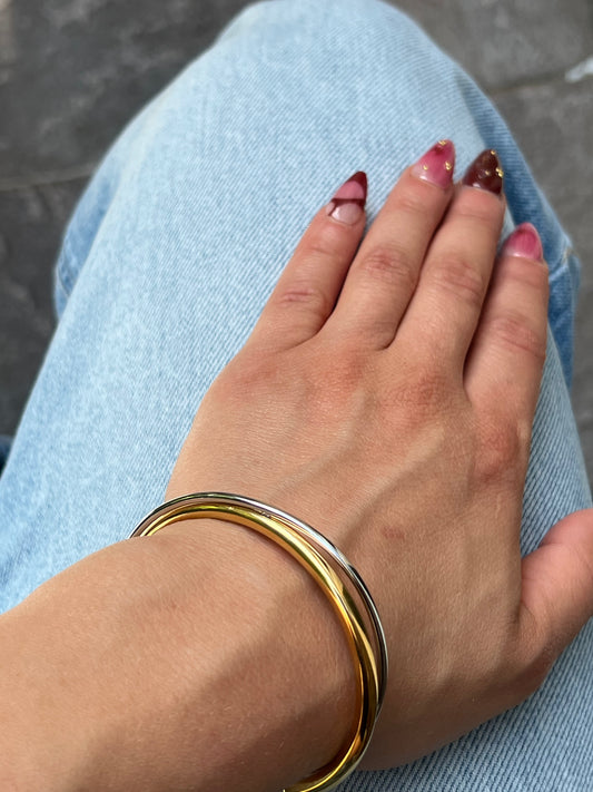 Gold Silver Bangle