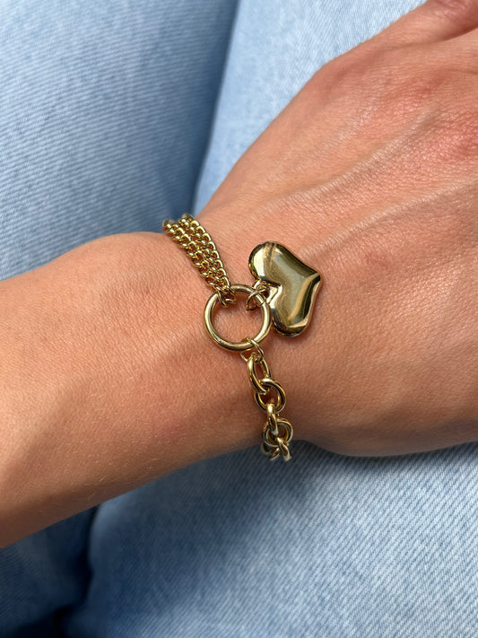 Heart Gold Bracelet