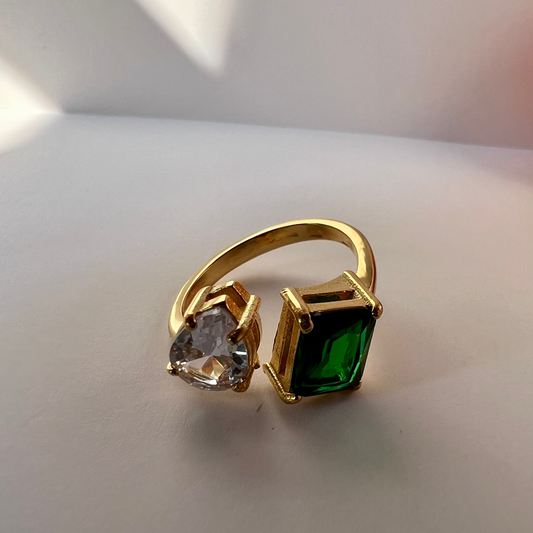Diamond and Emerald Ring