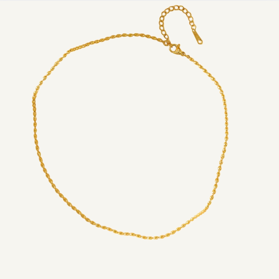 Rice Bead Gold Chain