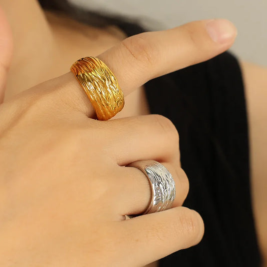Textured Gold Ring