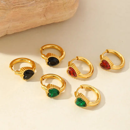 Heart Circle Earrings