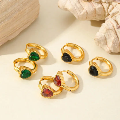 Heart Circle Earrings
