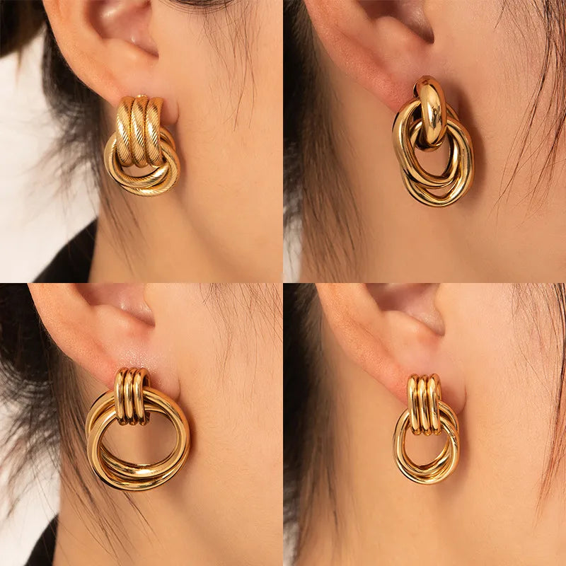 Gold Lace Earrings