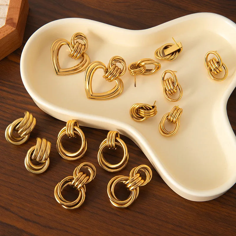 Gold Lace Earrings