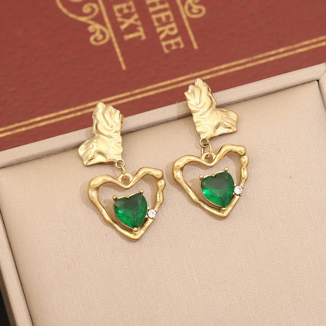Zircon Heart Earrings