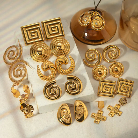 Geometric Square Earrings