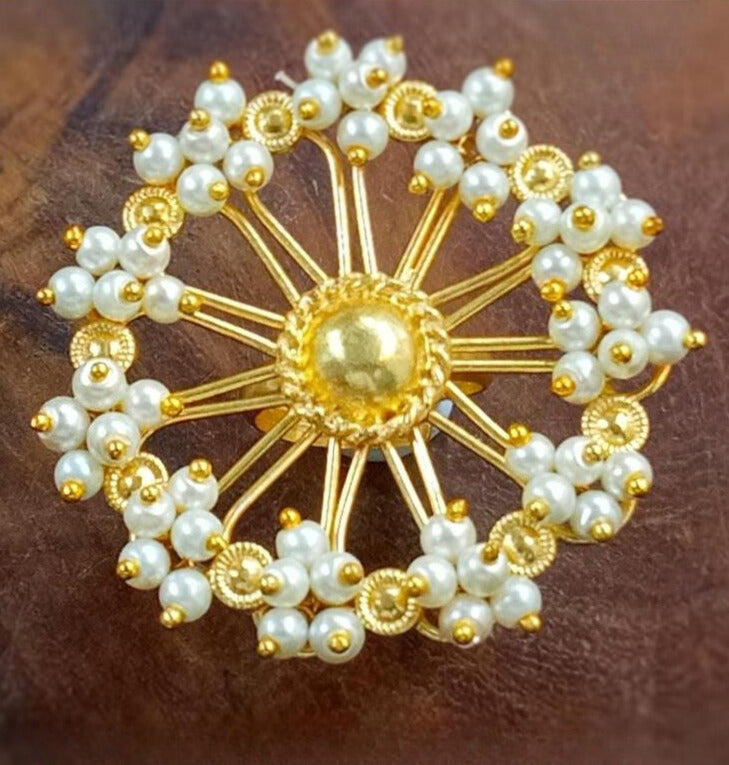 Gold and Pearls Ring