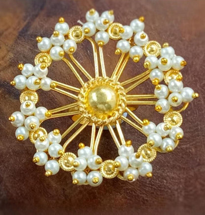 Gold and Pearls Ring