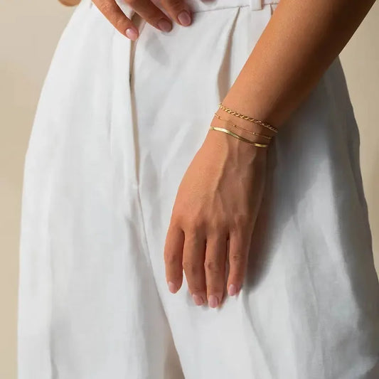 Rope Chain Gold Bracelet