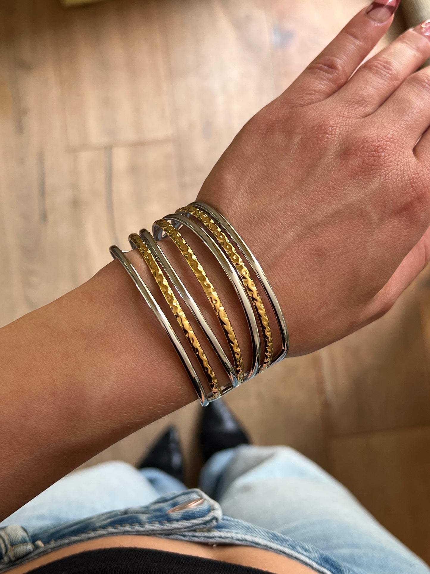 Gold Silver Bangle