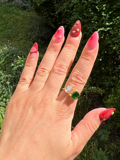 Diamond and Emerald Ring