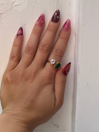 Diamond and Emerald Ring
