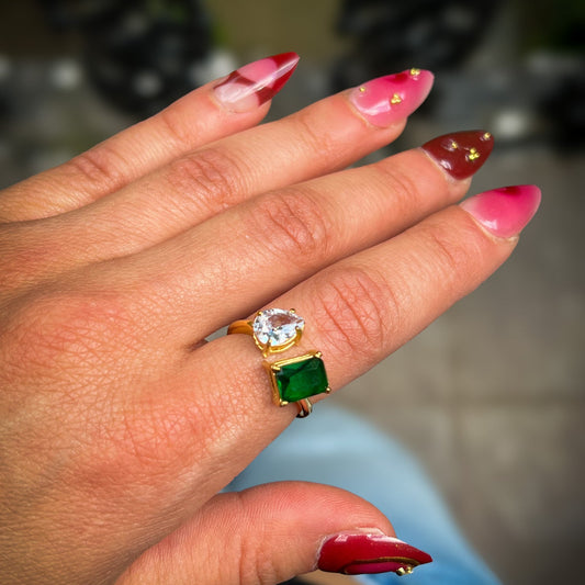 Diamond and Emerald Ring