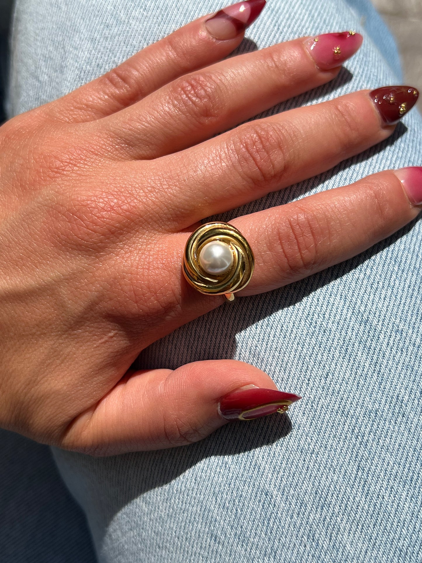 Rose Pearl Ring