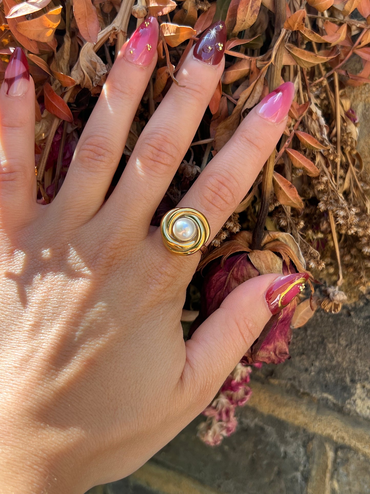 Rose Pearl Ring