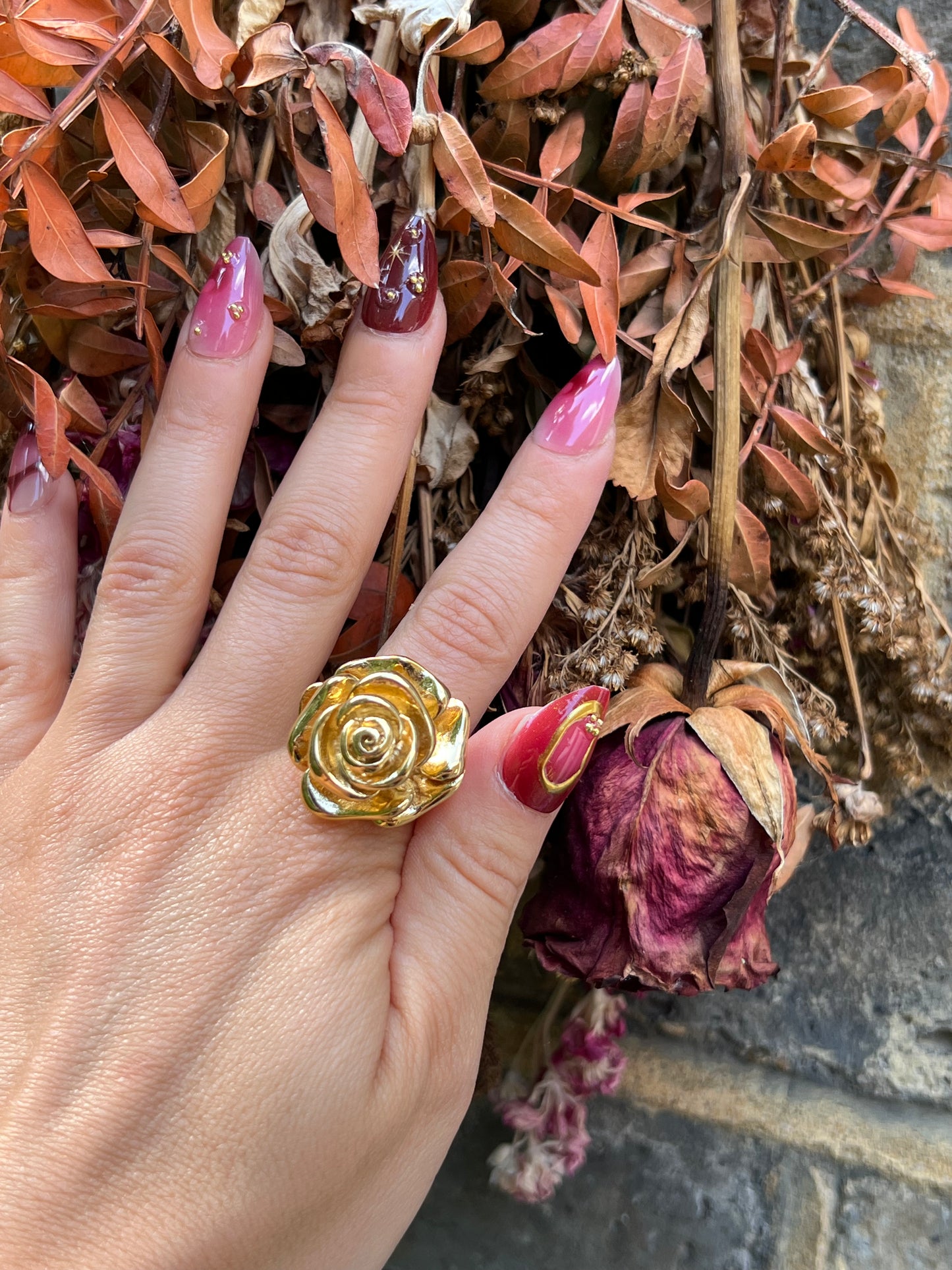 Gold Rose Ring