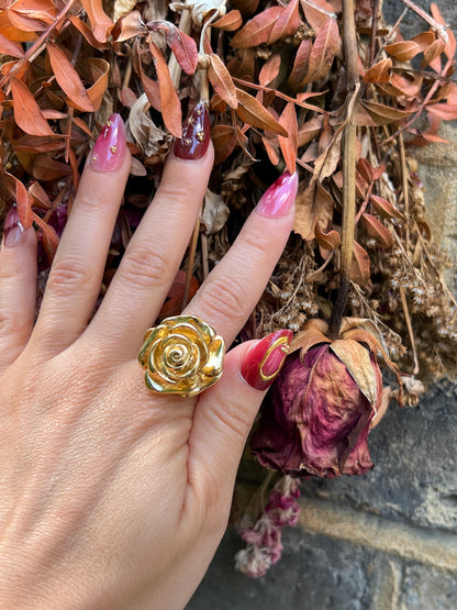 Gold Rose Ring