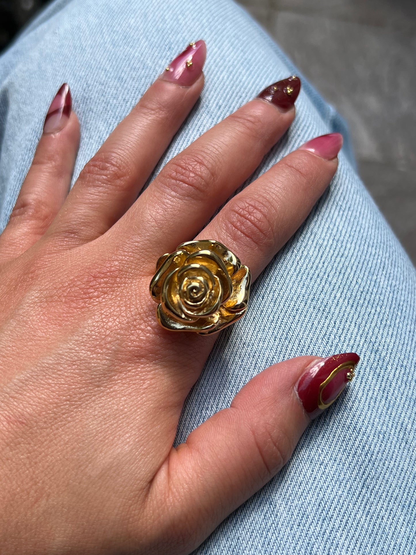 Gold Rose Ring