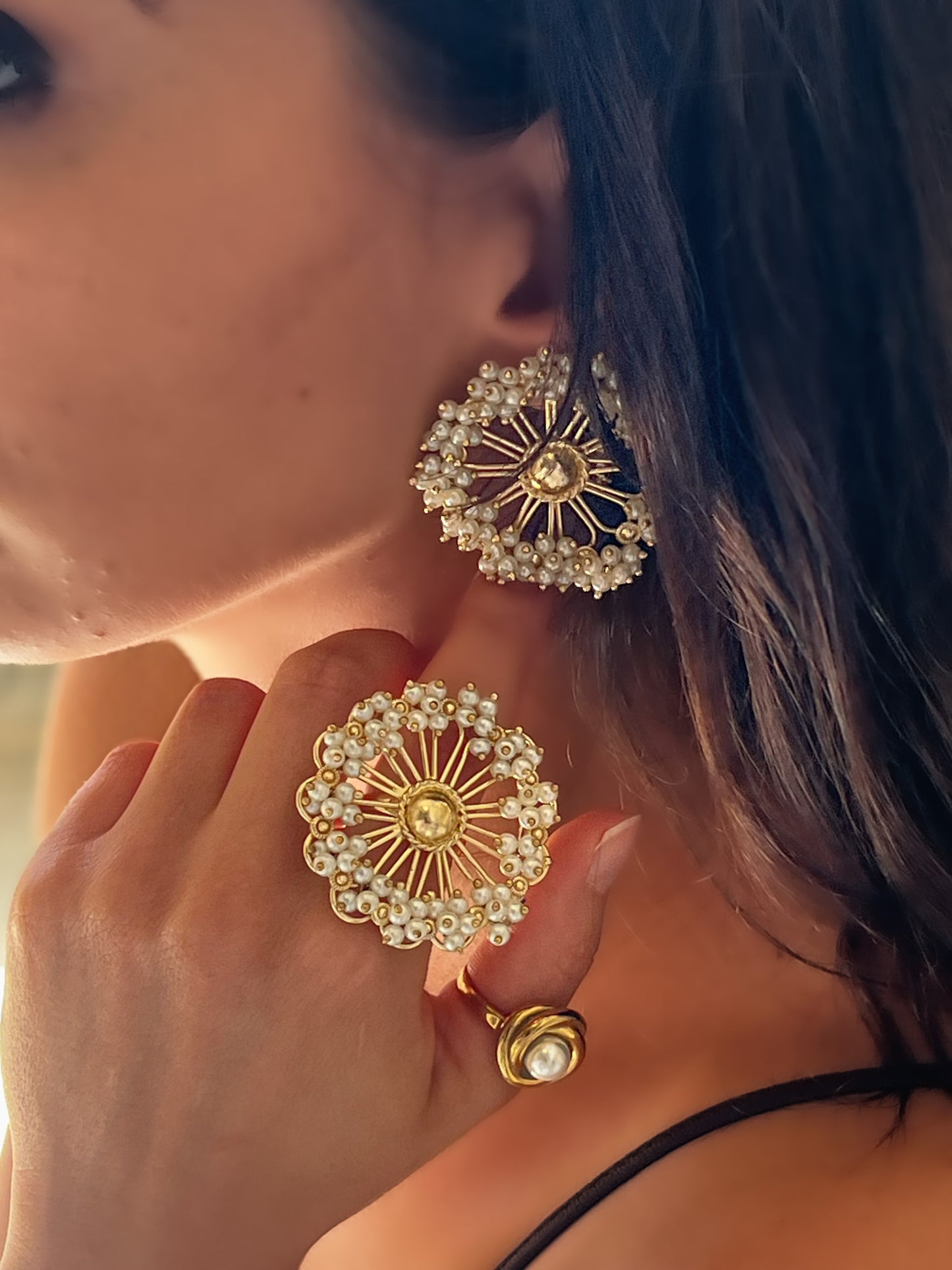 Gold and Pearls Ring