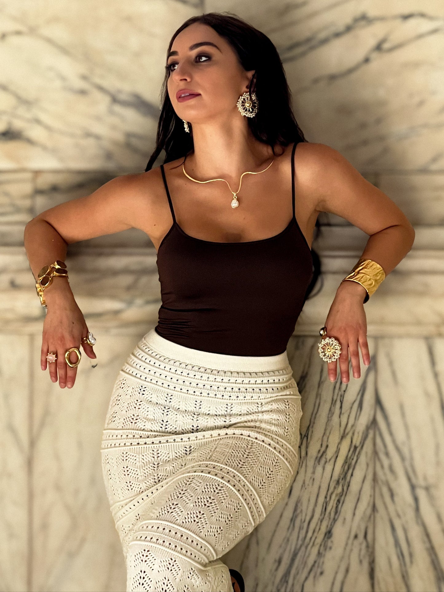 Gold and Pearls Ring