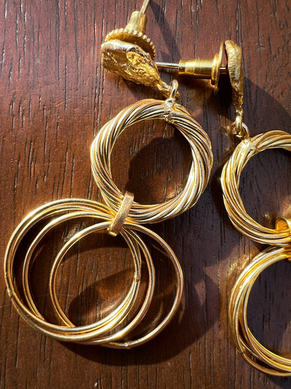 Gold Cirles Earrings