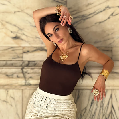Gold Sun Pendant Necklace