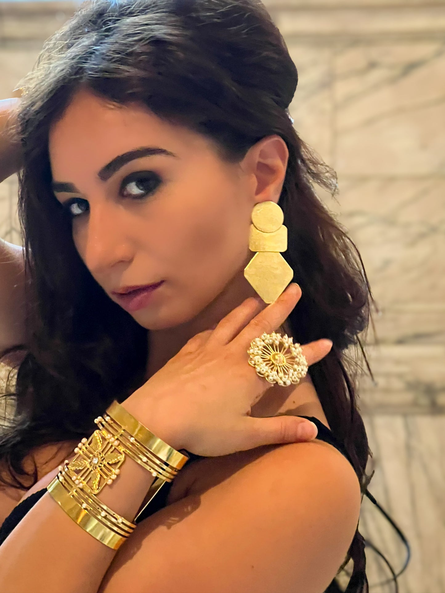 Gold Geometric Earrings