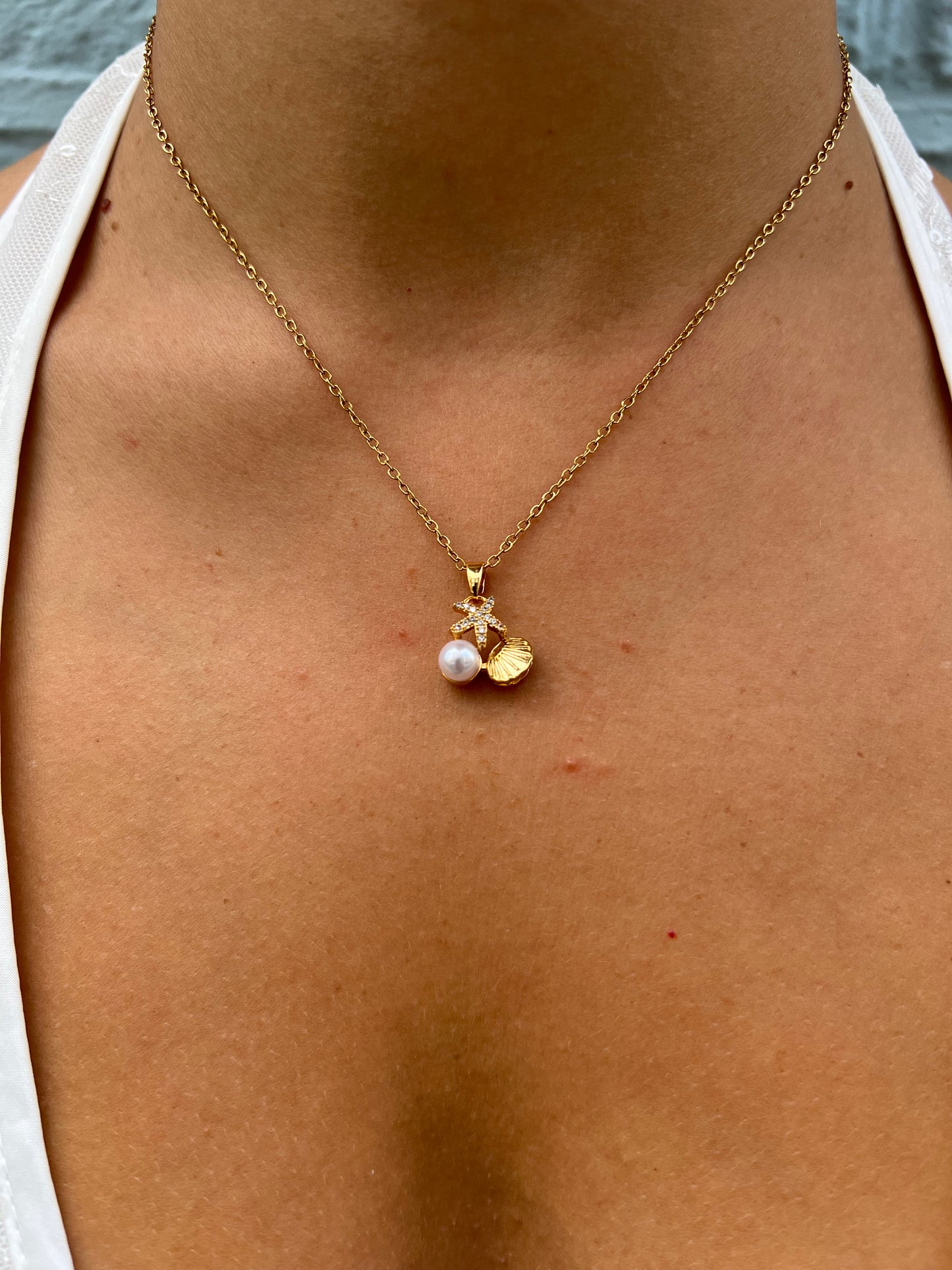 Starfish Pearl Necklace