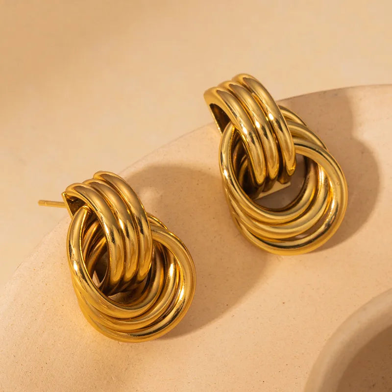Gold Lace Earrings