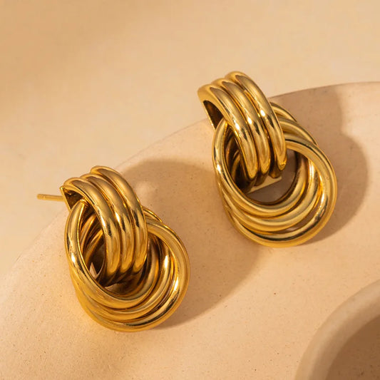Gold Lace Earrings