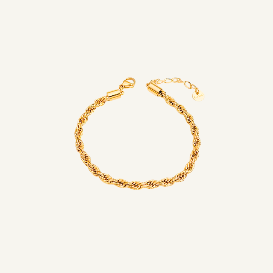 Rope Chain Gold Bracelet