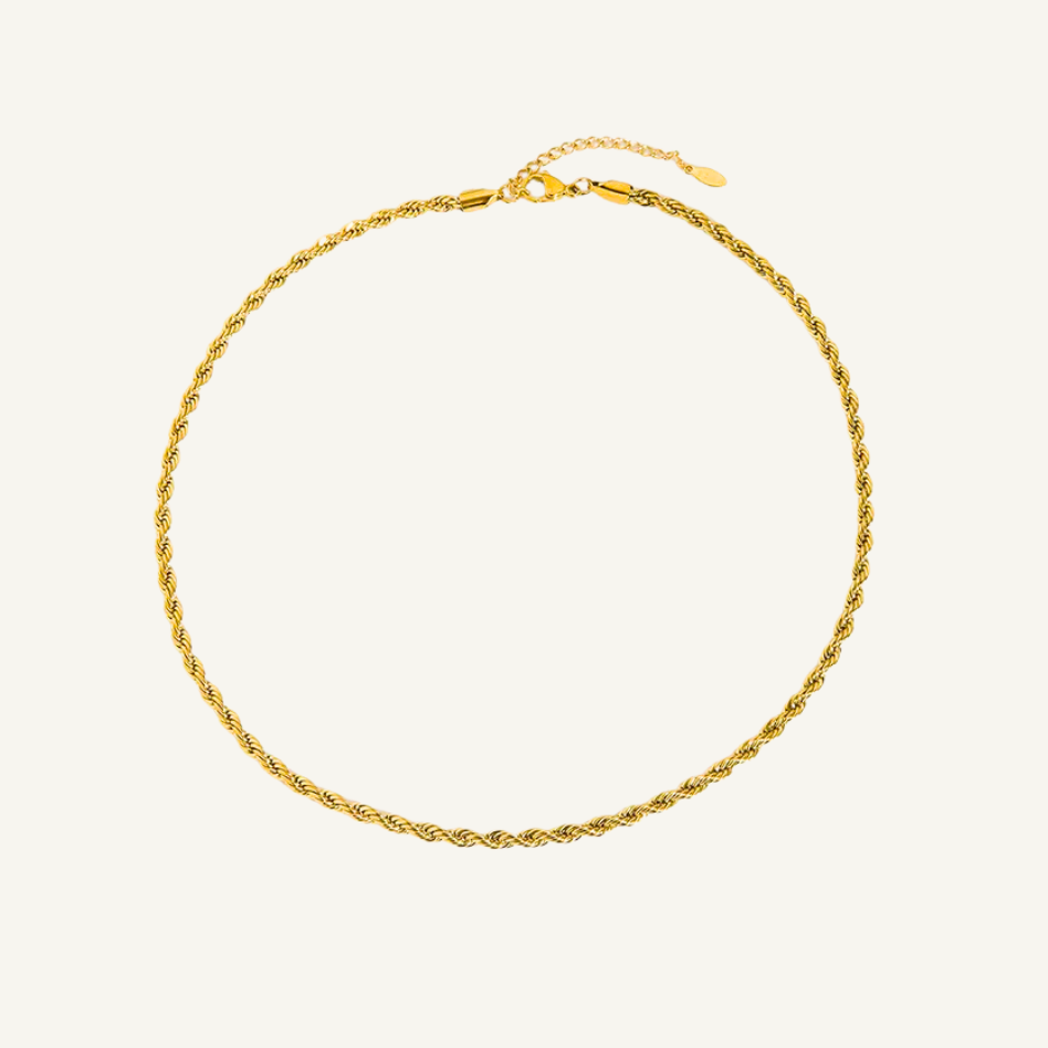Gold Rope Chain Necklace
