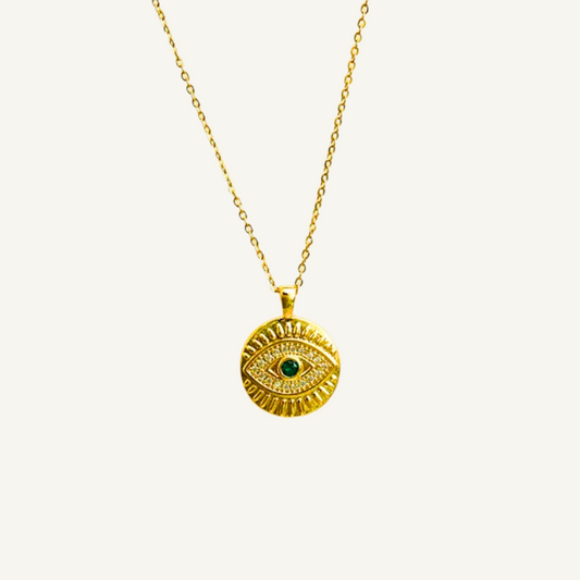 Eye Charm Gold Necklace