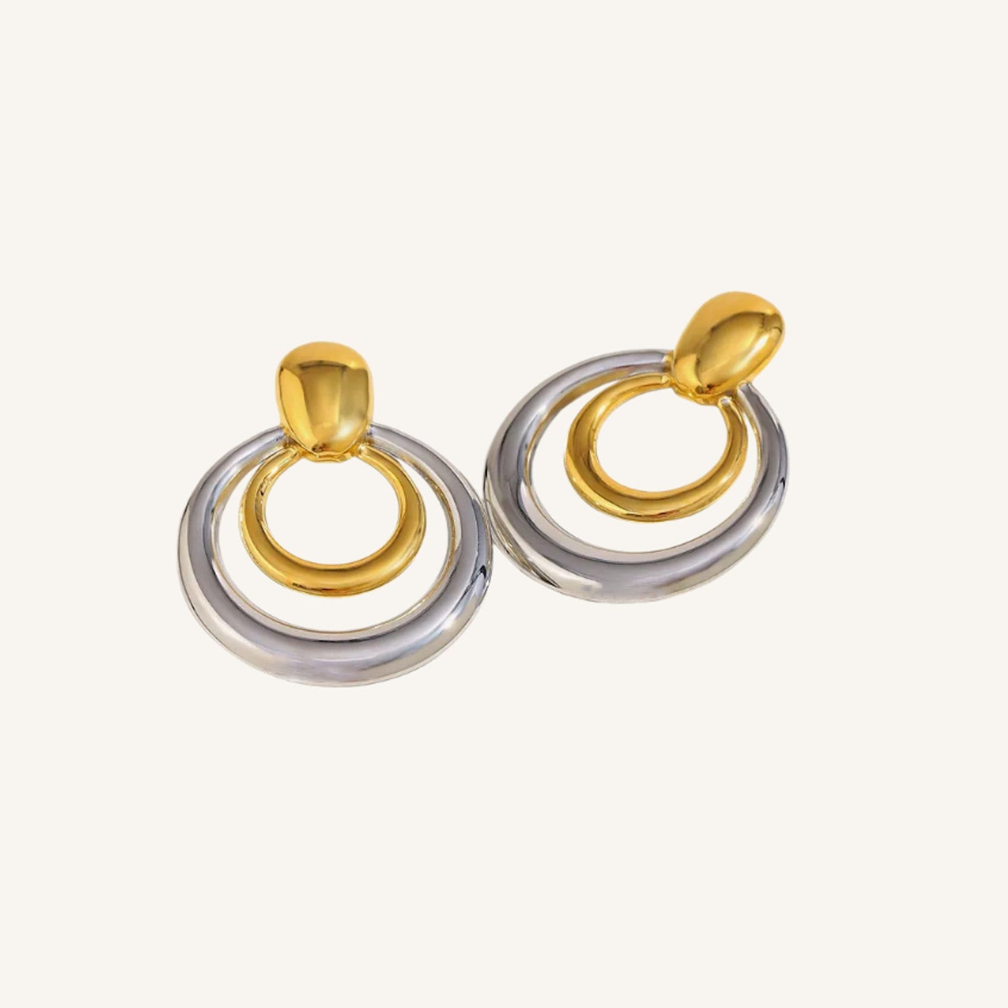 Gold Silver Hoop Earrings