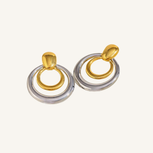 Gold Silver Hoop Earrings