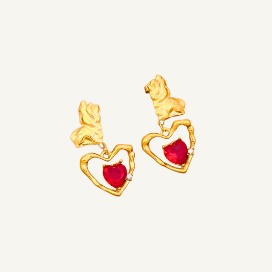 Zircon Heart Earrings