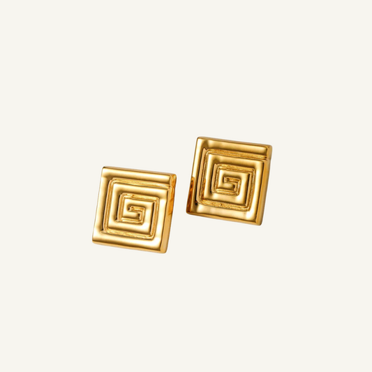 Geometric Square Earrings