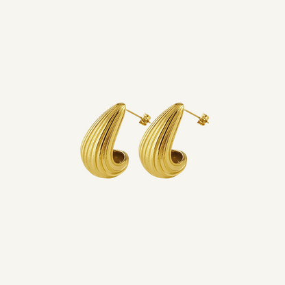 French Gold Stud Earrings