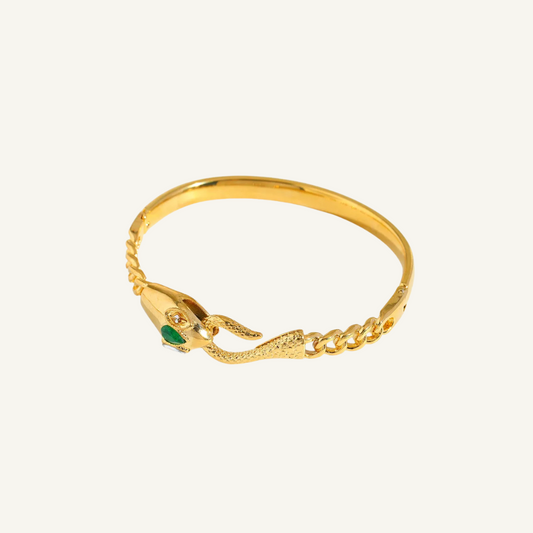 Snake Gold Bangle