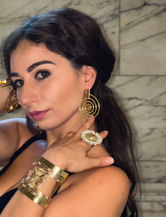 Gold Spiral Earrings