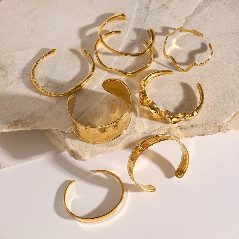 Geometric Gold Cuff Bracelet