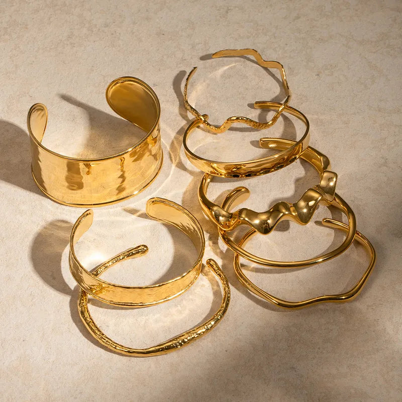 Geometric Gold Cuff Bracelet