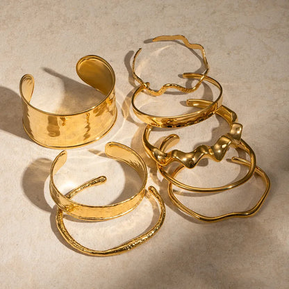 Geometric Gold Cuff Bracelet
