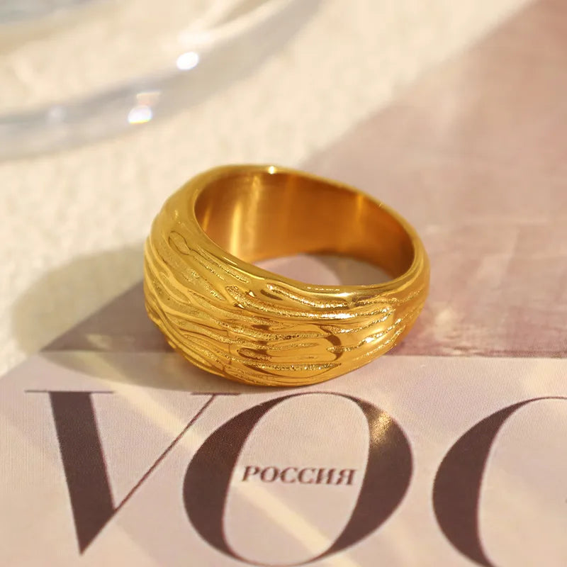 Textured Gold Ring