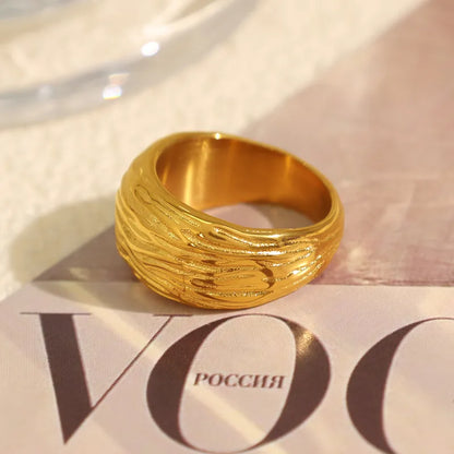 Textured Gold Ring